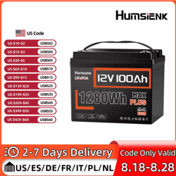 humsienk 12v 100ah lifepo4 lithium battery with 100a bms for rv marine and solar power