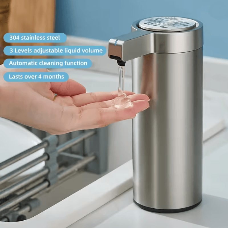 Automatic Stainless Steel Soap Dispenser With Touchless Sensor For Kitchen And Bathroom 2