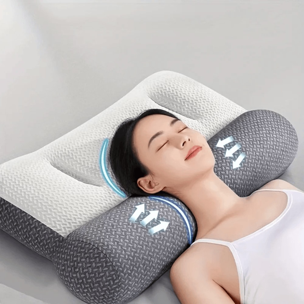 Breathable Knitted Neck Support Pillow For All Season Comfort And Better Sleep 1