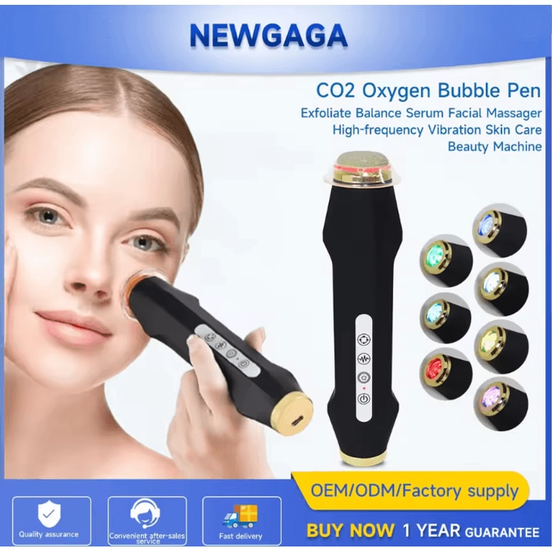 NEWGAGA Portable CO2 Oxygen Bubble Pen Rechargeable Facial Cleansing Device For Anti Aging Skin Car 0