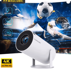 magcubic hy300 pro 4k projector with android 11 dual wifi6 and bluetooth 5.0 for home theater and outdoor cinema