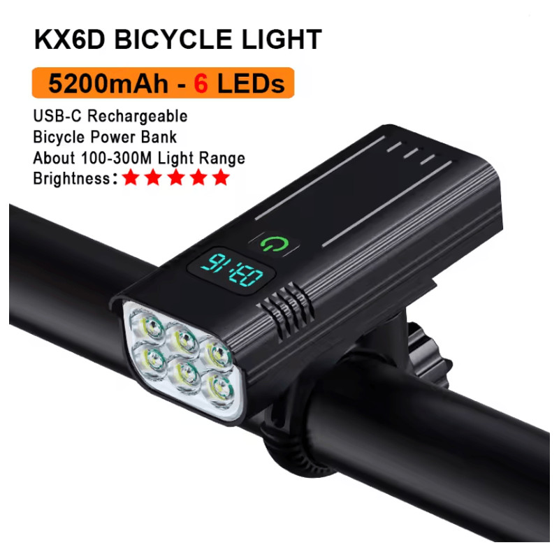 NATFIRE 12 LED Rechargeable Bike Light With 10000mAh Power Bank And High Lumen Headlight 3