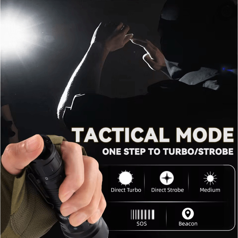 Sofirn SK40 Rechargeable Tactical Flashlight With 3200 Lumen LED And Long Range Spotlight 2