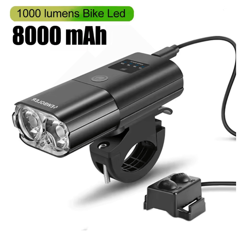 Rechargeable Bicycle Headlight 1000 Lumen With Power Bank Function For Road And Mountain Cycling 0