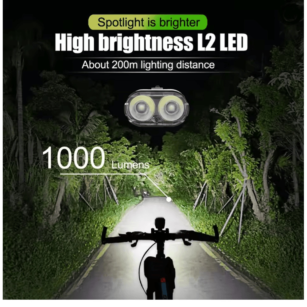Rechargeable Bicycle Headlight 1000 Lumen With Power Bank Function For Road And Mountain Cycling 2