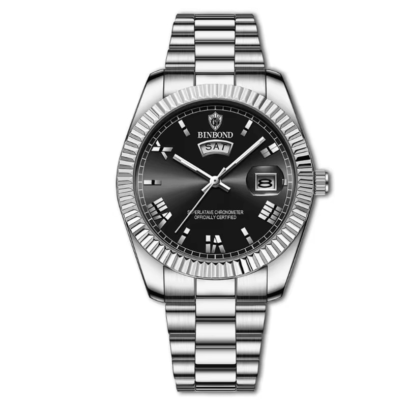 Mens Business Sports Quartz Watch Waterproof Luminous Calendar Wristwatch 4