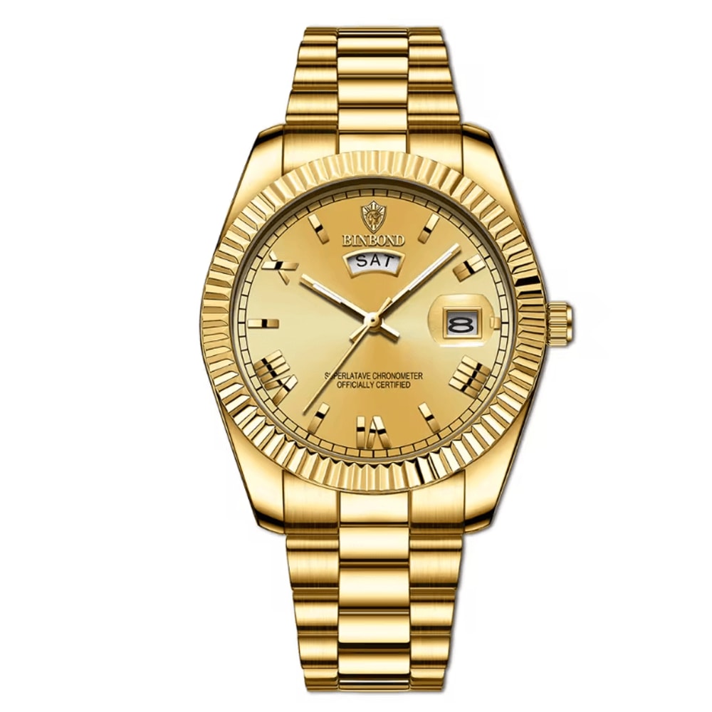 Mens Business Sports Quartz Watch Waterproof Luminous Calendar Wristwatch 5