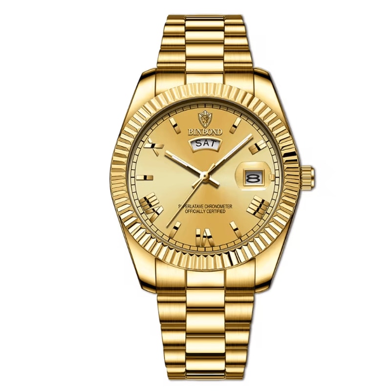 Mens Business Sports Quartz Watch Waterproof Luminous Calendar Wristwatch 5