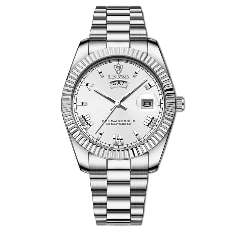 Mens Business Sports Quartz Watch Waterproof Luminous Calendar Wristwatch 8