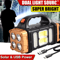Rechargeable Solar LED Camping Flashlight With COB Work Light And Power Bank 0