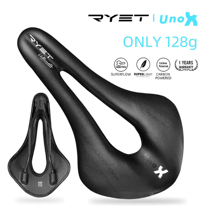Carbon Leather Bike Saddle Ultralight Road And MTB Racing Seat Cushion 0