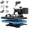 5 In 1 Heat Press Machine 12x15 Clamshell Sublimation Printer With Digital Temperature Control 0