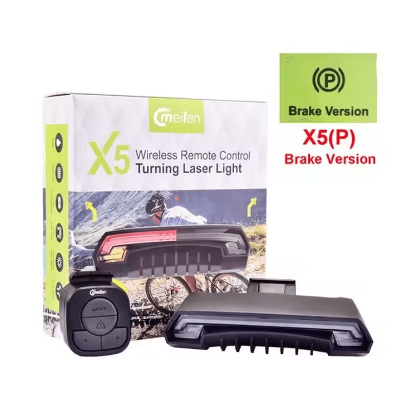 Wireless Bike Rear Light Smart Brake USB Rechargeable With Remote Turn Signals 3