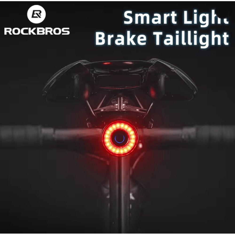 Smart Brake Bicycle Tail Light USB Rechargeable Waterproof Rear Light For Road And MTB Cycling 1