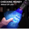 15W UV Blacklight Flashlight 365nm USB Rechargeable For Pet Stains Money And Mineral Detection 2