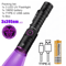 15W UV Blacklight Flashlight 365nm USB Rechargeable For Pet Stains Money And Mineral Detection 7