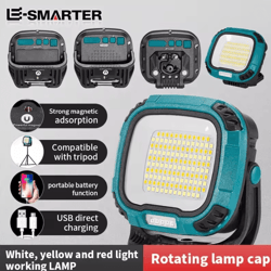 portable led spotlight lantern rechargeable magnetic work light for outdoor and emergency use