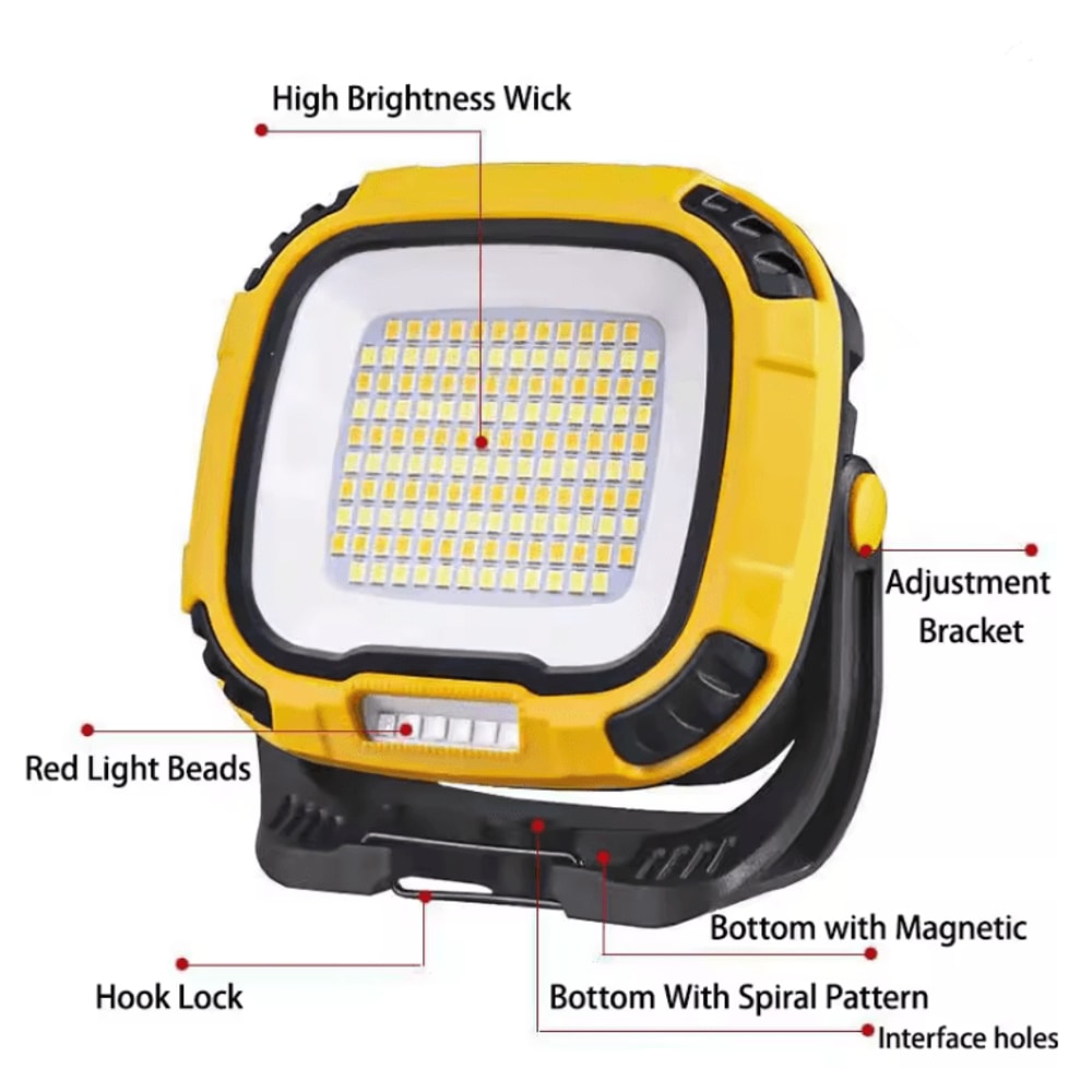 Portable LED Spotlight Lantern Rechargeable Magnetic Work Light For Outdoor And Emergency Use 1