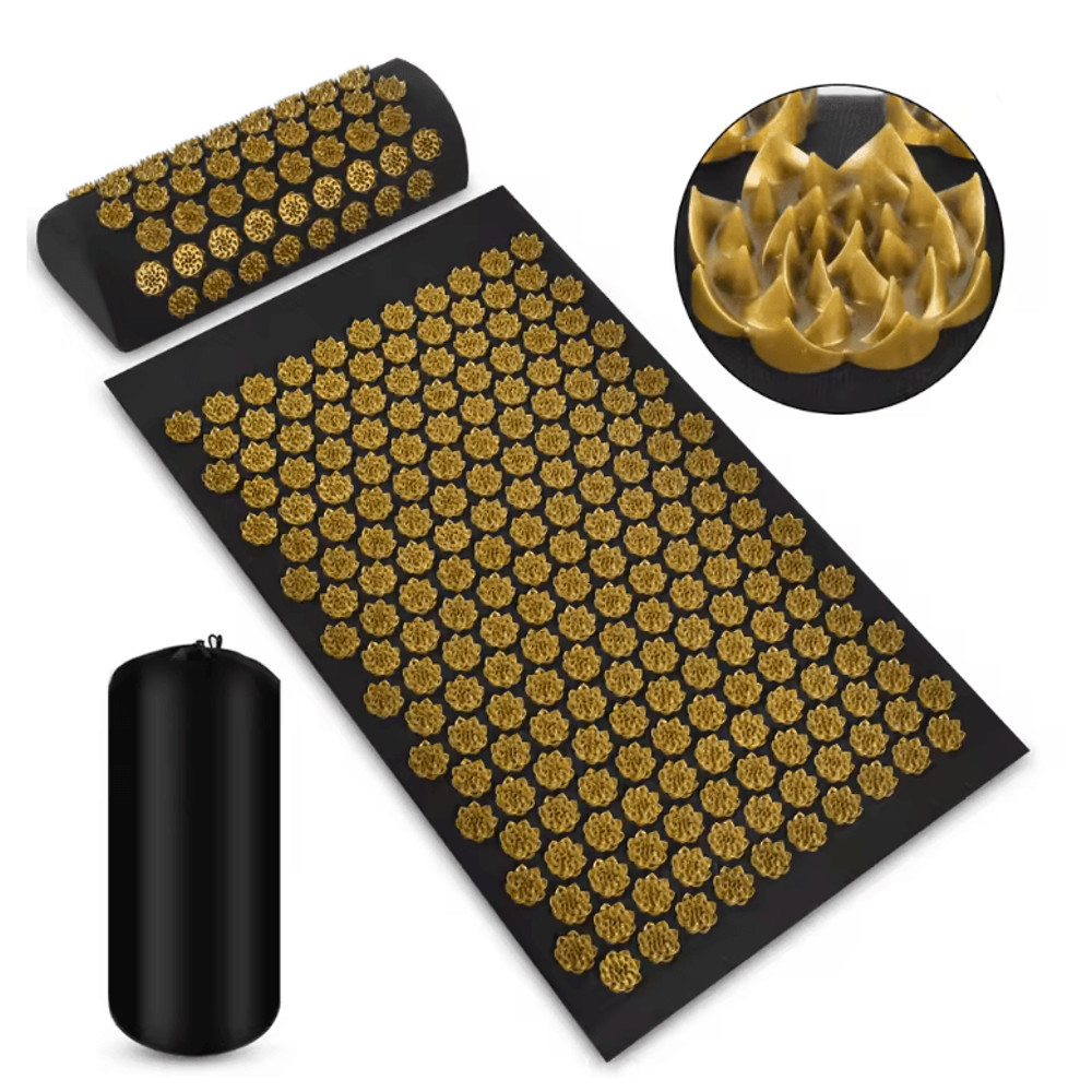 Eco Acupressure Massage Mat With Lotus Spike Design For Back Neck And Foot Relaxation 2