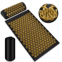 eco acupressure massage mat with lotus spike design for back neck and foot relaxation
