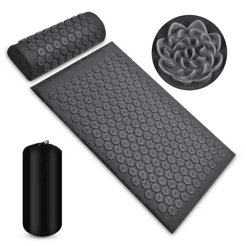 Eco Acupressure Massage Mat With Lotus Spike Design For Back Neck And Foot Relaxation 3