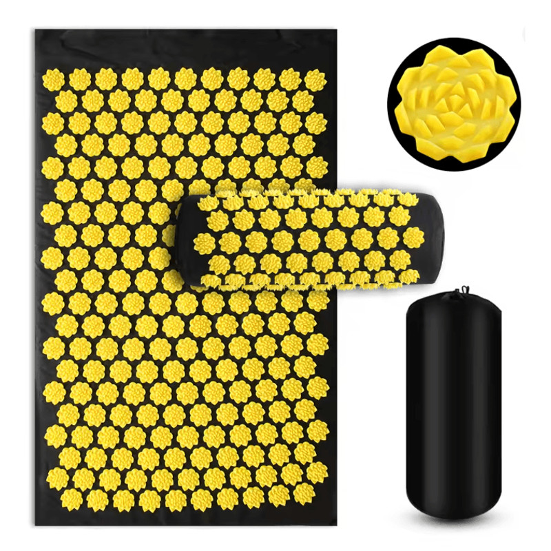 Eco Acupressure Massage Mat With Lotus Spike Design For Back Neck And Foot Relaxation 4