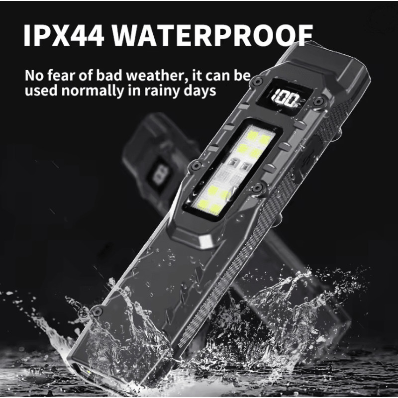 Portable USB Rechargeable Tactical Flashlight With LED COB Work Light 2