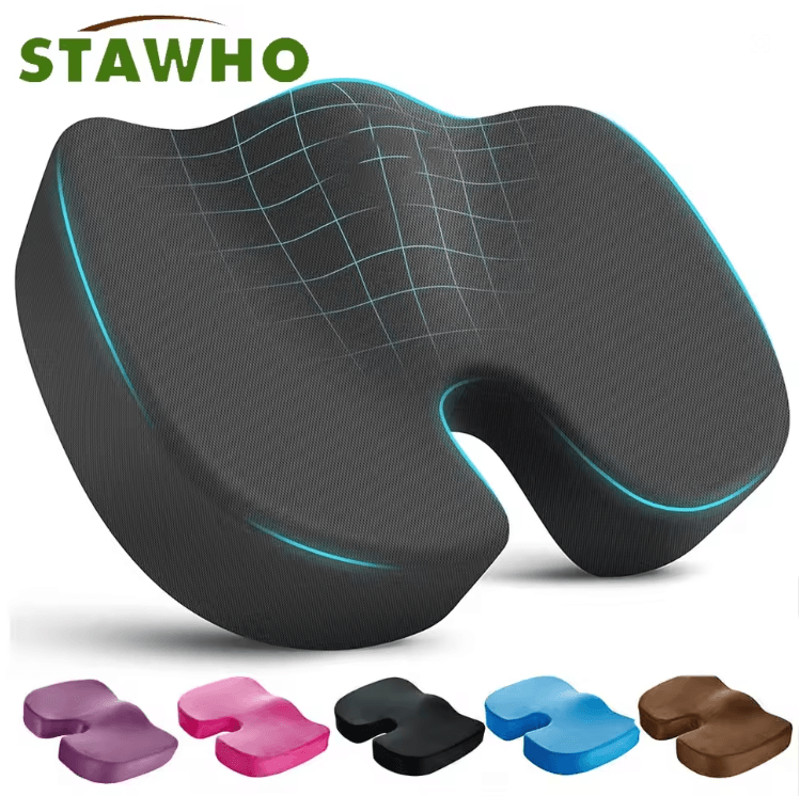 Memory Foam Coccyx Seat Cushion U Shaped Pillow For Office Chair And Car 0