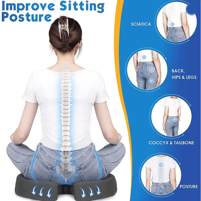 Memory Foam Coccyx Seat Cushion U Shaped Pillow For Office Chair And Car 3