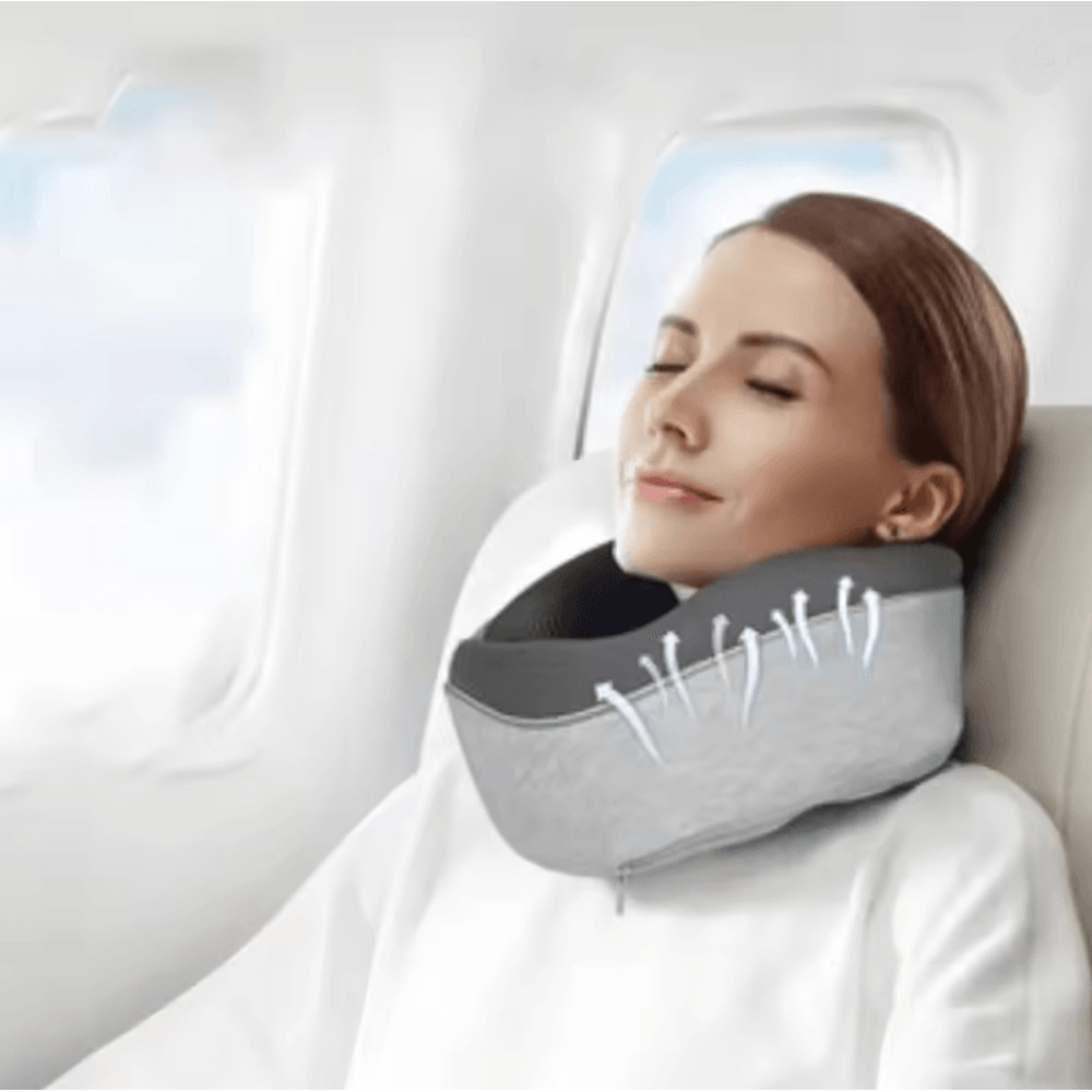 Memory Foam Travel Neck Pillow U Shaped Portable Car And Airplane Headrest Cushion 1