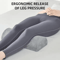 Half Moon Memory Foam Bolster Pillow For Legs Knees Back And Head Support 1
