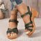Womens Braided High Heel Sandals With Chunky Platform And Ankle Straps 1
