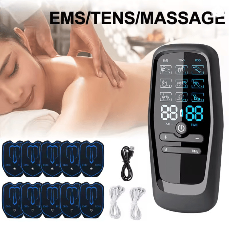 Electric Muscle Stimulator With EMS TENS Therapy For Pain Relief And Massage 0