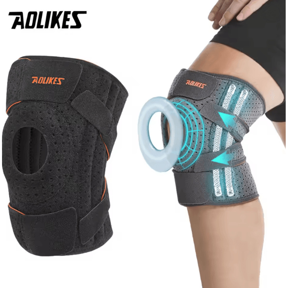 AOLIKES Knee Brace With Side Stabilizers And Patella Gel Support Pads 0