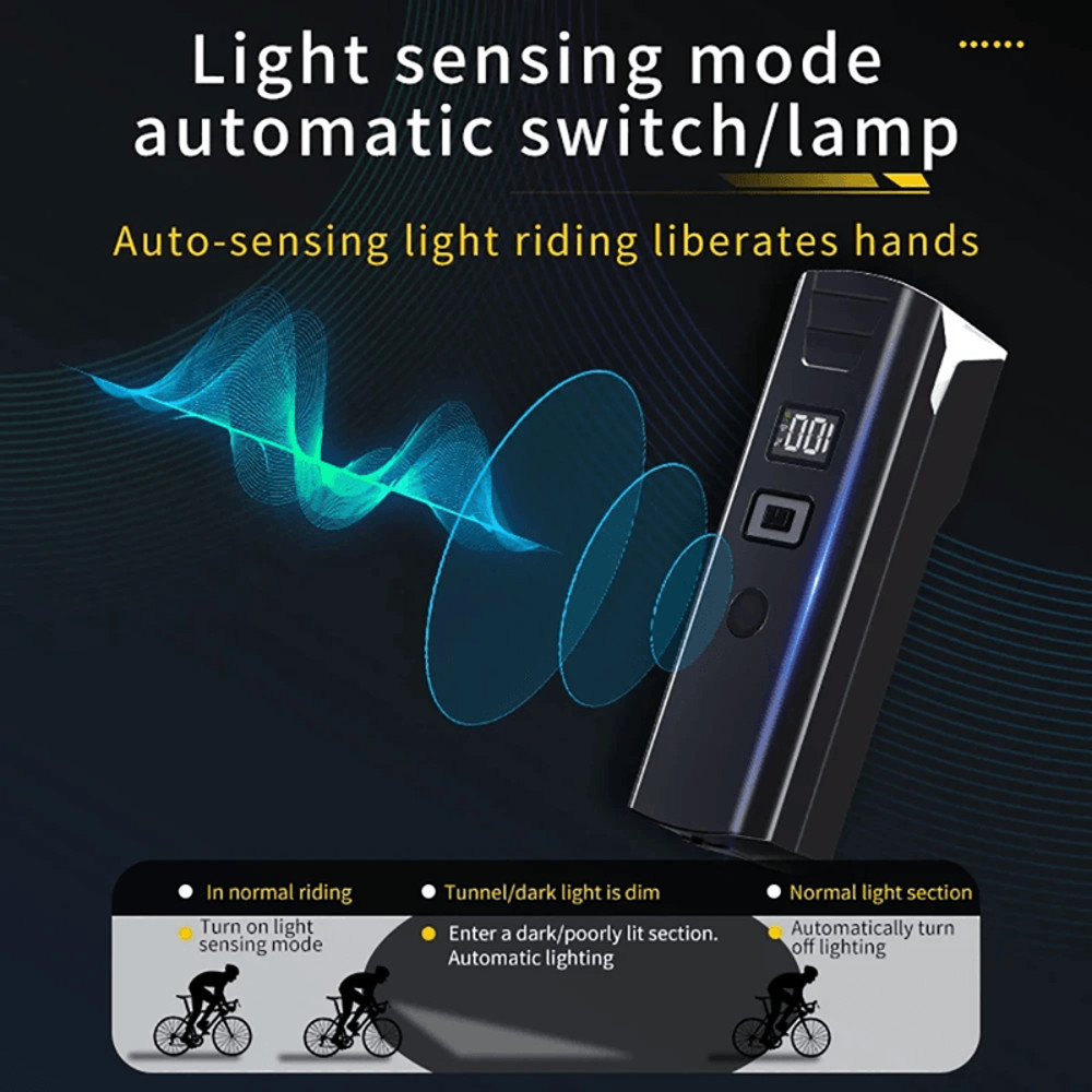 3000 Lumen Bicycle Headlight With USB Charging And Power Bank Function 1