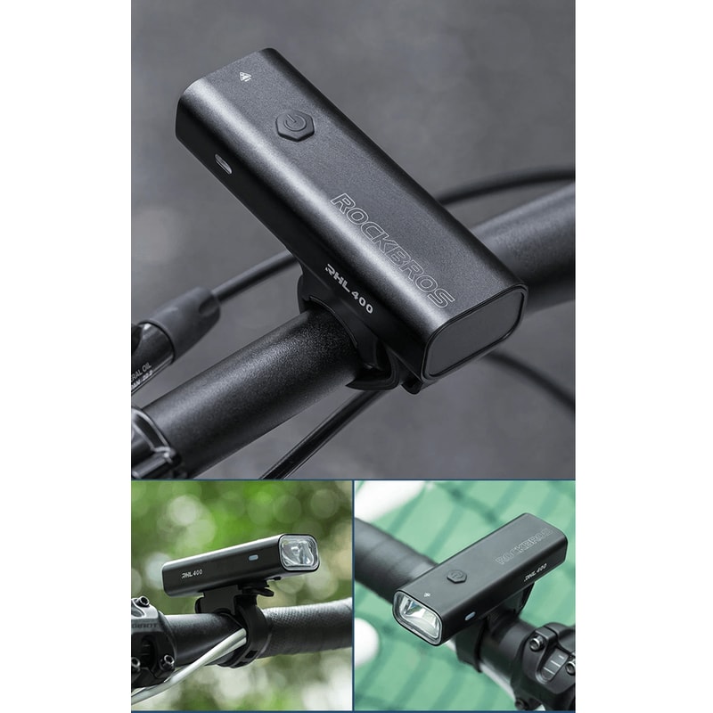 ROCKBROS 600 Lumens USB C Rechargeable Bike Headlight Waterproof LED Cycling Front Lamp 3