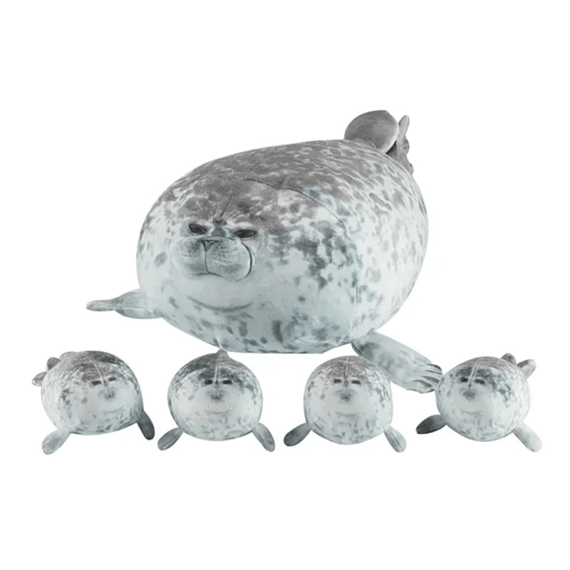 Mother And Son Seal Plush Toy Set 40 Cm 5Piece Plush Seal Family 2