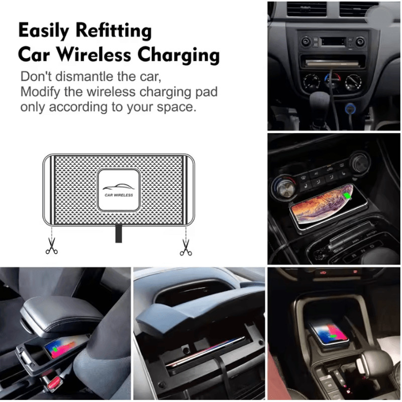 Wireless Car Charger Pad 120W Fast Charging Silicone Stand For IPhone Samsung Xiaomi Huawei 3