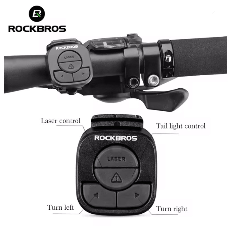 ROCKBROS Wireless Bike Tail Light USB Rechargeable Waterproof Rear Lamp With Remote Turn Signals 2