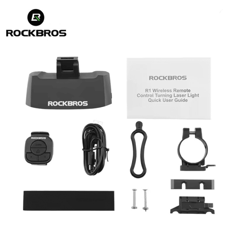 ROCKBROS Wireless Bike Tail Light USB Rechargeable Waterproof Rear Lamp With Remote Turn Signals 3