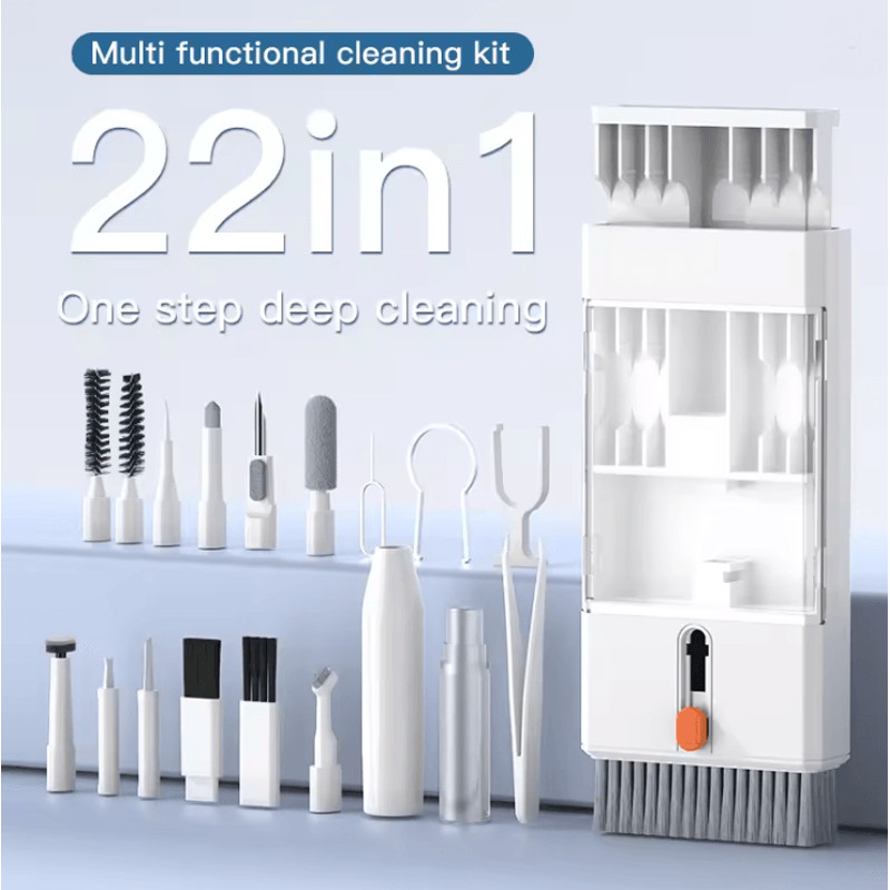 22 In 1 Cleaning Kit For Keyboard Earbuds Phones And Laptop With Keycap Puller And Brush 0