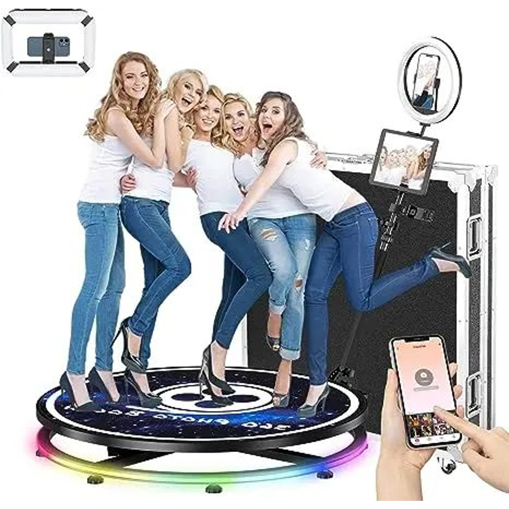 CHACKTOK 360 Photo Booth Machine With Auto Spin Remote And Custom Logo App 2
