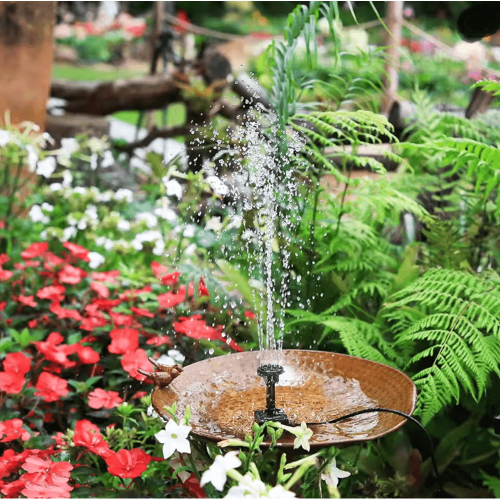 25W Solar Fountain Pump With Nozzles And Water Pipe For Bird Bath Pond And Garden Decor 2