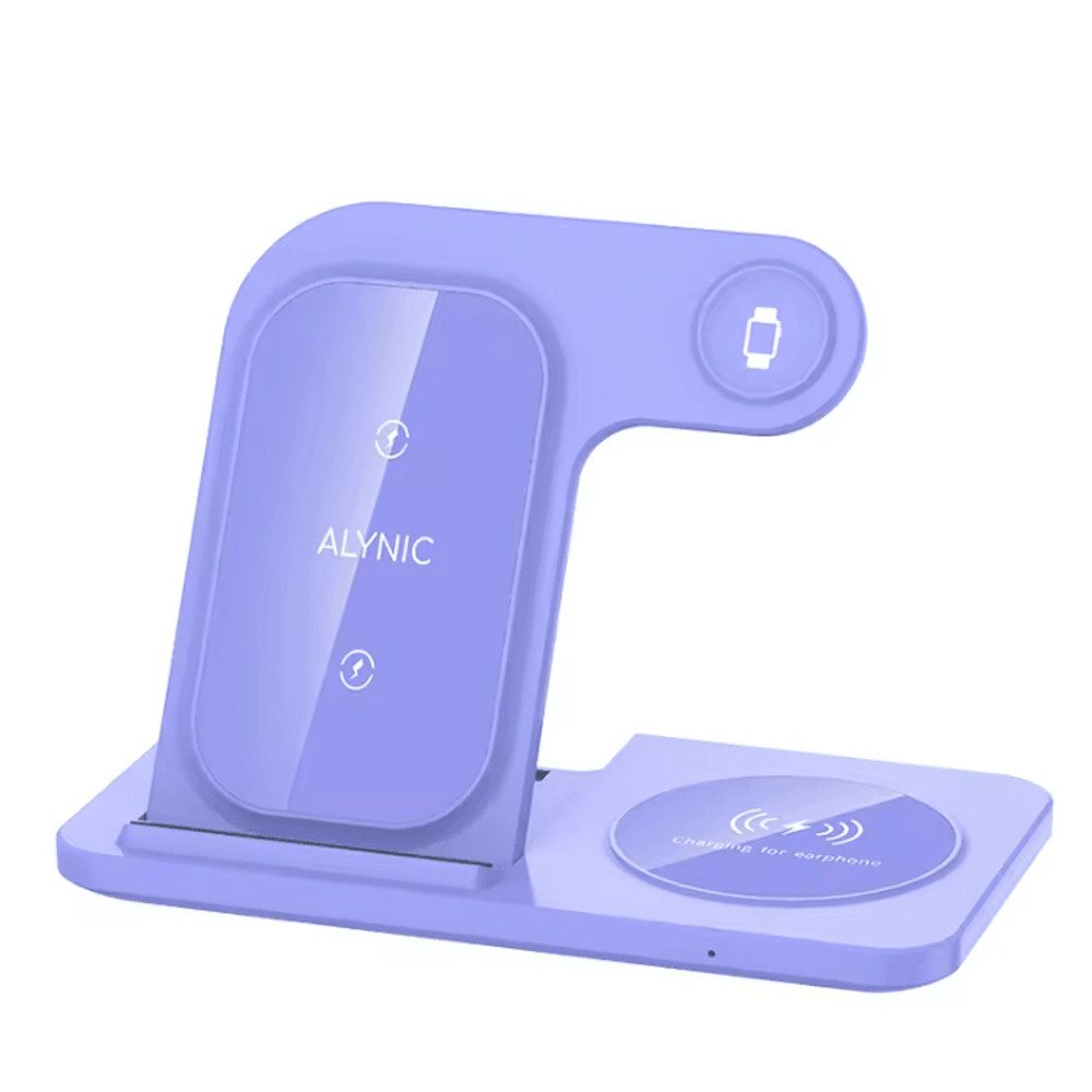 30W LED Fast Wireless Charger Stand 3 In 1 Foldable Charging Station For IPhone Apple Watch And Air 12