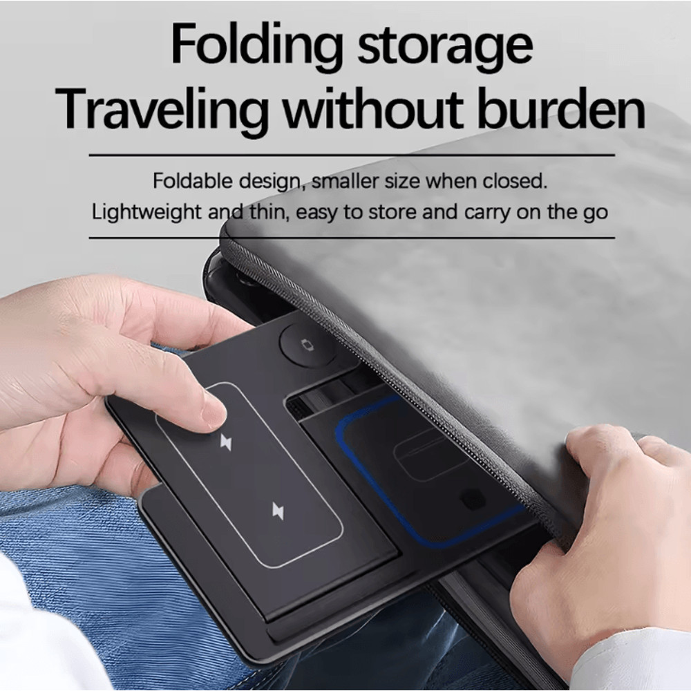 30W LED Fast Wireless Charger Stand 3 In 1 Foldable Charging Station For IPhone Apple Watch And Air 3