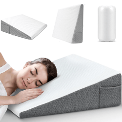 memory foam bed wedge pillow for sleeping leg elevation and snoring relief