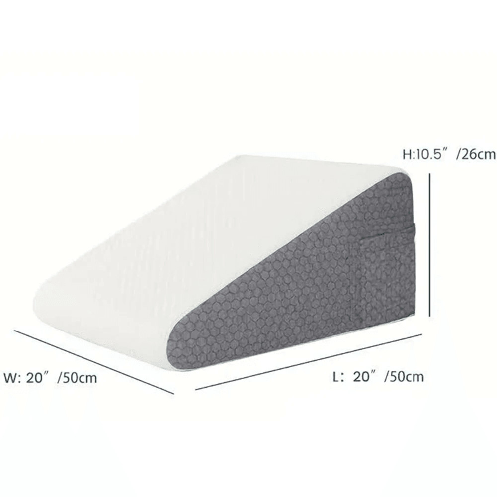 Memory Foam Bed Wedge Pillow For Sleeping Leg Elevation And Snoring Relief 3