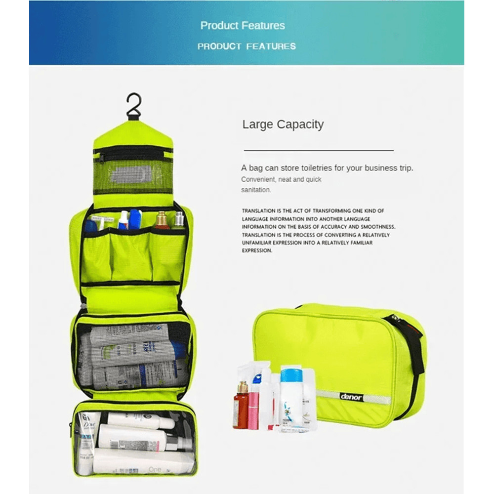 Hanging Toiletry Bag Waterproof Travel Organizer For Men And Women 1