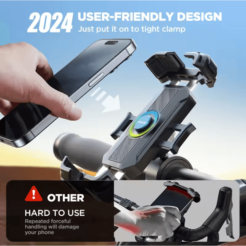 Joyroom Motorcycle Phone Mount Ultra Stable Bike Phone Holder For Handlebar And Scooter 1