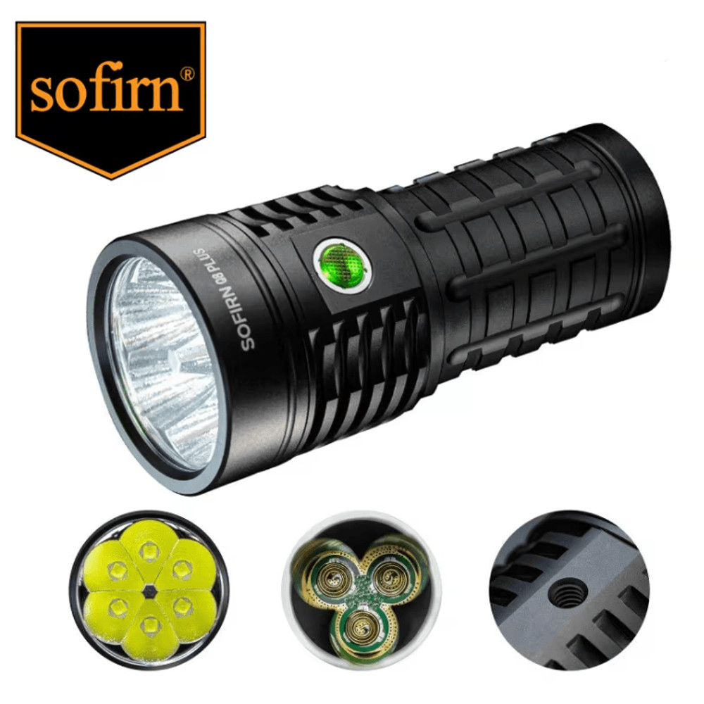 Sofirn Q8 Plus Powerful LED Flashlight 16000 Lumen USB C Rechargeable Torch 0